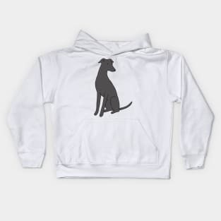 Cute italian greyhound illustration Kids Hoodie